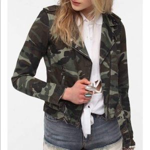 Urban Outfitters Camo Moto Jacket ByCorpus